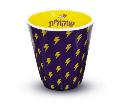 כוס שוקולית בעיצוב ברקים